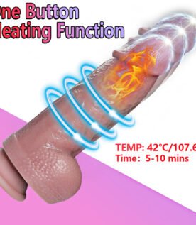 هزاز فاخر مُدفأ بطول 20 سم - ملمس واقعي وجهاز هزاز ذكي بتقنية التسخين