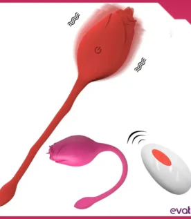 هزاز على شكل لسان على شكل وردة لطيفة لتحفيز نقطة جي سبوت