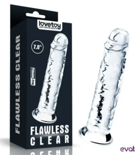 لعبة جنسية شفافة مستقيمة من لوفتوي، خالية من العيوب، بطول 18 سم