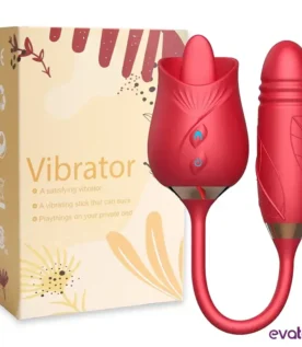 لعق اللسان الوردي وهزاز متحرك ذهابًا وإيابًا