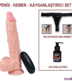 قضيب اصطناعي واقعي هزاز يُثبّت على الخصر من إيفاتوي، طوله 22.5 سم