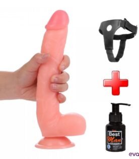 قضيب إيفاتوي واقعي بطول 27 سم، يُثبّت على الخصر